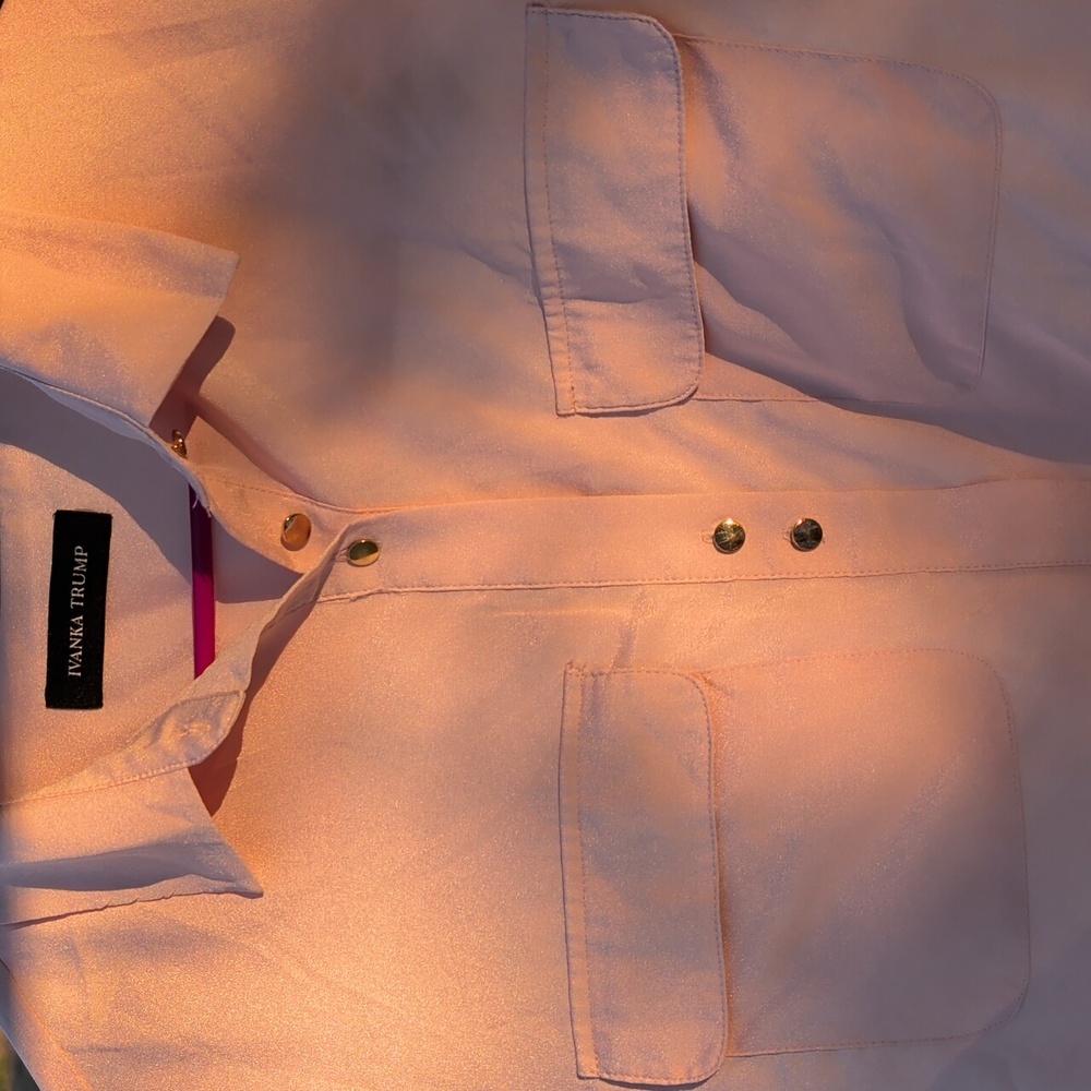 Ivanka Trump Light Coral Button-Up Shirt